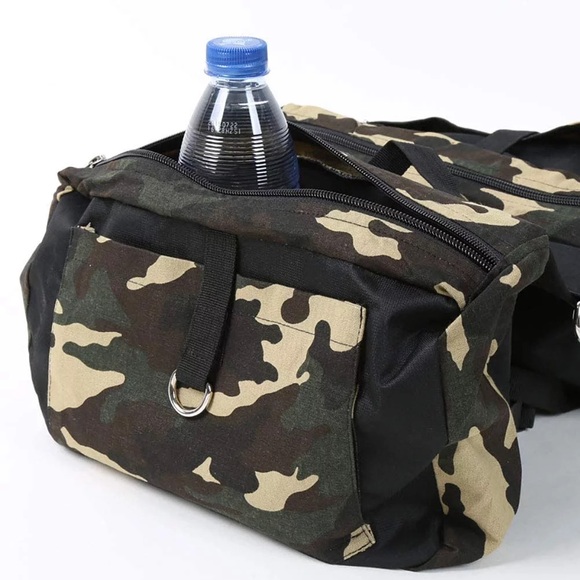 Camo dog backpack with pockets and water bowl - Picture 6 of 7